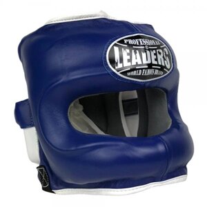 Шлем боксерский LEADERS LS BL/WH с бамперной защитой