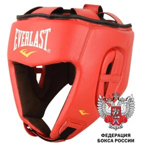Шлем для любительского бокса Amateur Competition PU, красный, одобренный Федерацией Бокса РФ