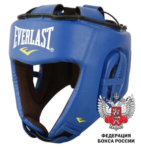 Шлем для любительского бокса Amateur Competition PU, синий, одобренный Федерацией Бокса РФ