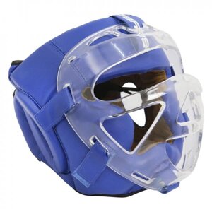 Шлем с пластиковым забралом BoyBo Flexy синий
