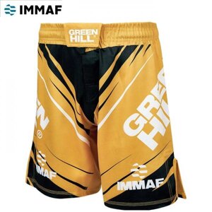 Шорты MMA SHORT IMMAF approved черно-золотой