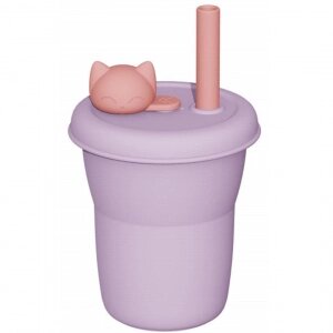 Силиконовый стакан Jordan Judy Silicone Сup Kitten 480 ml Violet (KT054)