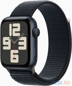 Смарт-часы Apple Watch SE 2023 A2723 44мм OLED корп. темная ночь Sport Loop рем. темная ночь разм. брасл. M/L (MRE93LL/A)