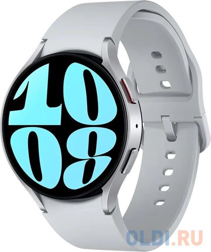 Смарт-часы Samsung Galaxy Watch6 44мм 1.5 AMOLED корп. серебристый рем. серый (SM-R940NZSACIS)