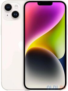 Смартфон Apple A2886 iPhone 14 Plus 128Gb 6Gb сияющая звезда моноблок 3G 4G 1Sim 6.7 1284x2778 iOS 16 12Mpix 802.11 a/b/g/n/ac/ax NFC GPS TouchS