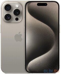 Смартфон Apple A3101 iPhone 15 Pro 1Tb титан моноблок 3G 4G 1Sim 6.1 1179x2556 iOS 17 48Mpix 802.11 a/b/g/n/ac/ax NFC GPS Protect