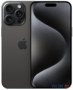 Смартфон Apple A3105 iPhone 15 Pro Max 256Gb черный титан моноблок 3G 4G 6.7 iOS 17 802.11 a/b/g/n/ac/ax NFC GPS