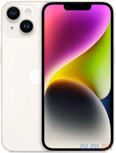 Смартфон Apple iPhone 14 A2884 128Gb 6Gb сияющ. зв. 3G 4G 6.1 OLED 1170x2532 iOS 16 12Mpix 802.11 a/