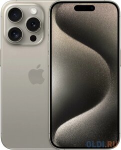 Смартфон APPLE iphone 15 pro/128 гб RAM 8гб титановый/наличие 3G/LTE/наличие 4G/5G/esim + nano SIM MTQF3ch/A