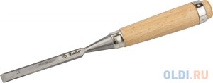 Стамеска-долото ЗУБР 18096-12 Классик с деревянной ручкой, хромованадиевая, 12мм