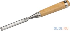 Стамеска-долото ЗУБР 18096-16 Классик с деревянной ручкой, хромованадиевая, 16мм