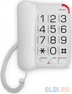Телефон проводной Texet TX-201 белый