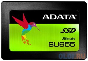 Твердотельный накопитель SSD 2.5 240 gb A-data ultimate SU655 read 520mb/s write 450mb/s 3D NAND TLC ASU655SS-240GT-C
