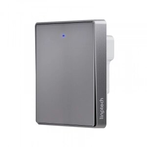 Умный выключатель одноклавишный с нулевой линией Xiaomi Linptech Glass Panel Smart Switch E1 Zero Fire Single Grey (QE1GDB-W1 MI)