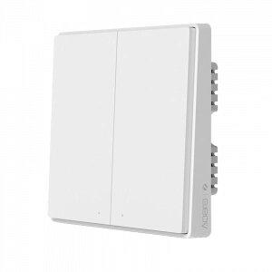 Умный выключатель Xiaomi Aqara Smart Wall Switch D1 (Двойной с нулевой линией) White (QBKG24LM) CN