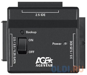 Универсальный переходник AgeStar для HDD 2.5/3.5 FUBCP2 черный