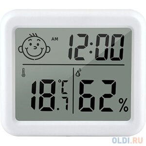URM Электронный комнатный градусник-гигрометр (термометр), 8x7 см, белый D01198