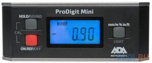 Уровень электронный ADA ProDigit Mini цифровой, точность0.02град, автоматическая калибровка, магниты,ч