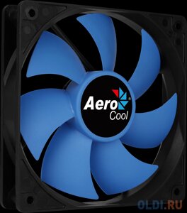 Вентилятор Aerocool Force 12 PWM Blue, 120x120x25мм, 500-1500 об. мин., разъем PWM 4-PIN, 18.2-27.5 dBA