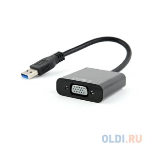 Видеоадаптер (конвертер) USB 3.0 VGA Cablexpert, черный