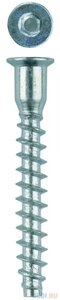Винт-конфирмат оцинкованный, шестигранный шлиц, 6,4ммx50мм, 2500шт, ЗУБР