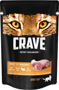 Влажный корм для кошек Crave Adult с индейкой 0,07 кг