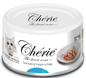 Влажный корм для кошек Pettric Cherie - Hairball Control с тунцом и луцианом в подливе 0,08 кг