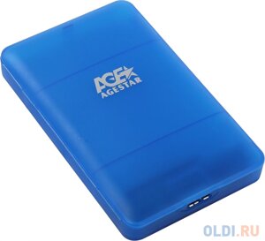 Внешний контейнер для HDD 2.5 SATA AgeStar 3UBCP3 USB3.1 пластик синий