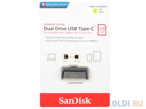 Внешний накопитель 128GB USB Drive USB 3.0 SanDisk Ultra Dual Type C (SDDDC2-128G-G46)