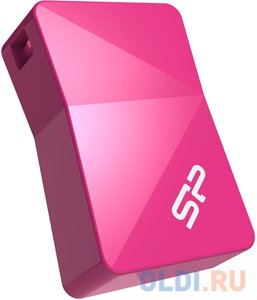 Внешний накопитель 16GB USB Drive USB 2.0 Silicon Power Touch T08 SP016GBUF2T08V1H розовый