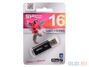 Внешний накопитель 16GB USB Drive USB 2.0 Silicon Power Ultima II Black I-series (SP016GBUF2M01V1K)