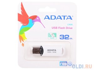 Внешний накопитель 32GB USB drive ADATA USB 2.0 C906 white AC906-32G-RWH