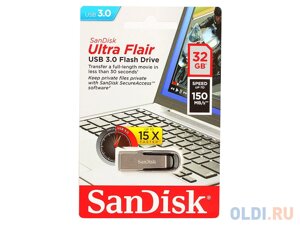 Внешний накопитель 32GB USB Drive USB 3.0 SanDisk Cruzer Ultra Flair (SDCZ73-032G-G46)