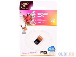 Внешний накопитель 32GB USB Drive USB3.1 Silicon Power J35 SP032GBUF3J35V1E серебристый/коричневый