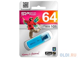 Внешний накопитель 64GB USB Drive USB 2.0 Silicon Power Helios 101 Blue (SP064GBUF2101V1B)