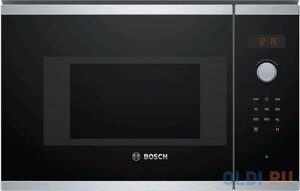 Встраиваемая микроволновая печь Bosch BFL523MS0 800 Вт нержавеющая сталь/черный