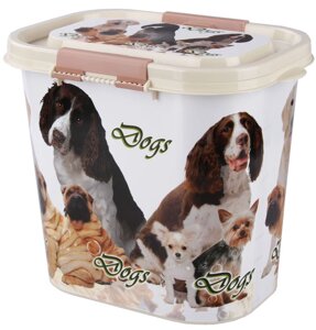 Zoo Plast Контейнер для корма "Dogs" 10л овальный 31,3х22,1х26,3 см