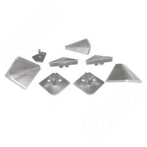 Аксессуары для треугольного плинтуса, серый (09.565. GR)
