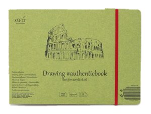 Альбом для акрила SMLT Acrylic #authenticbook с резинкой 24,5x18,6 см 8 л 290 г