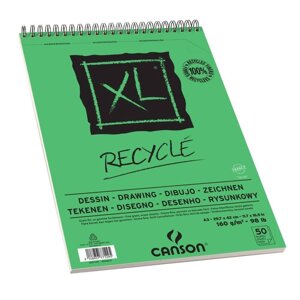 Альбом для графики на спирали Canson "XL Recycled" 29,7х42 см 50 л 160 г