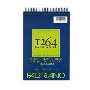 Альбом для графики на спирали Fabriano "1264 DRAWING" 14,8х21 см 30 л 180 г