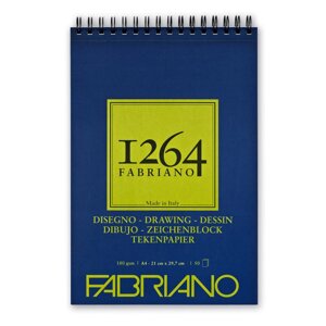 Альбом для графики на спирали Fabriano "1264 DRAWING" 21х29,7 см 50 л 180 г