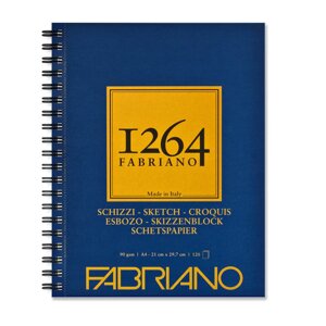 Альбом для графики на спирали Fabriano "1264 SKETCH" 21х29,7 см 120 л 90 г