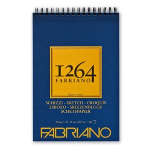 Альбом для графики на спирали Fabriano "1264 SKETCH" 21х29,7 см 120 л 90 г