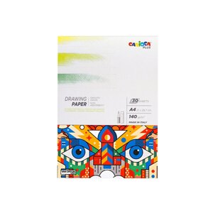 Альбом для рисования карандашами "Carioca Plus" A4 30 л 140 г, 30 см папка