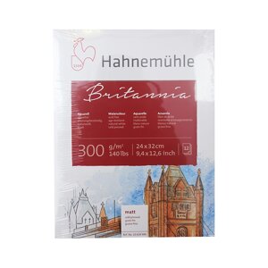 Альбом-склейка для акварели Hahnemuhle "Britannia" 24x32 см 12 л 300 г, гладкая, целлюлоза 100%