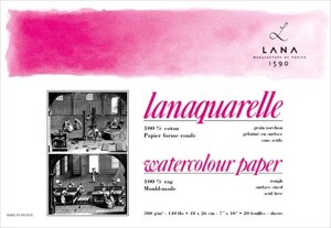 Альбом-склейка для акварели Lana "Lanaquarelle" Torchon 36х51 см 20 л 300 г