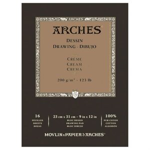 Альбом-склейка для графики "Arches Traditionnel" 23х31см 16 л 200 г