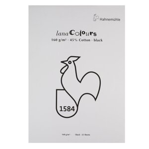 Альбом-склейка для пастели Lana "COLOURS" 50х65 см 25 л 160 г, черный