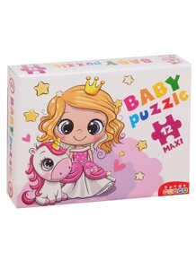 Baby Puzzle maxi Принцесса и единороги, 12 деталей